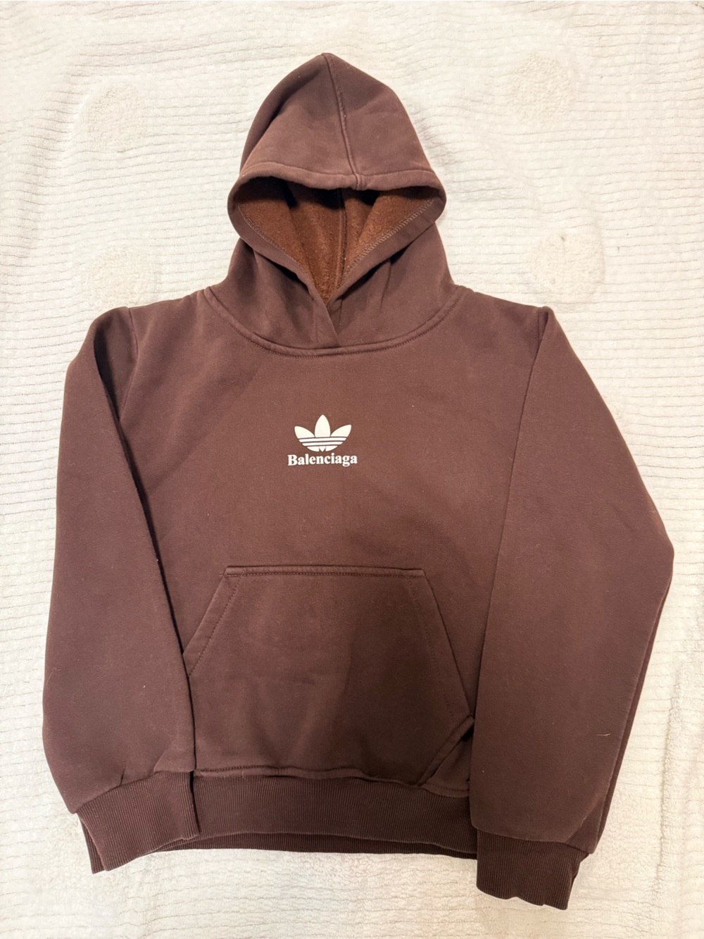 adidas Brown Kids Sweatshirt with Trefoil Logo